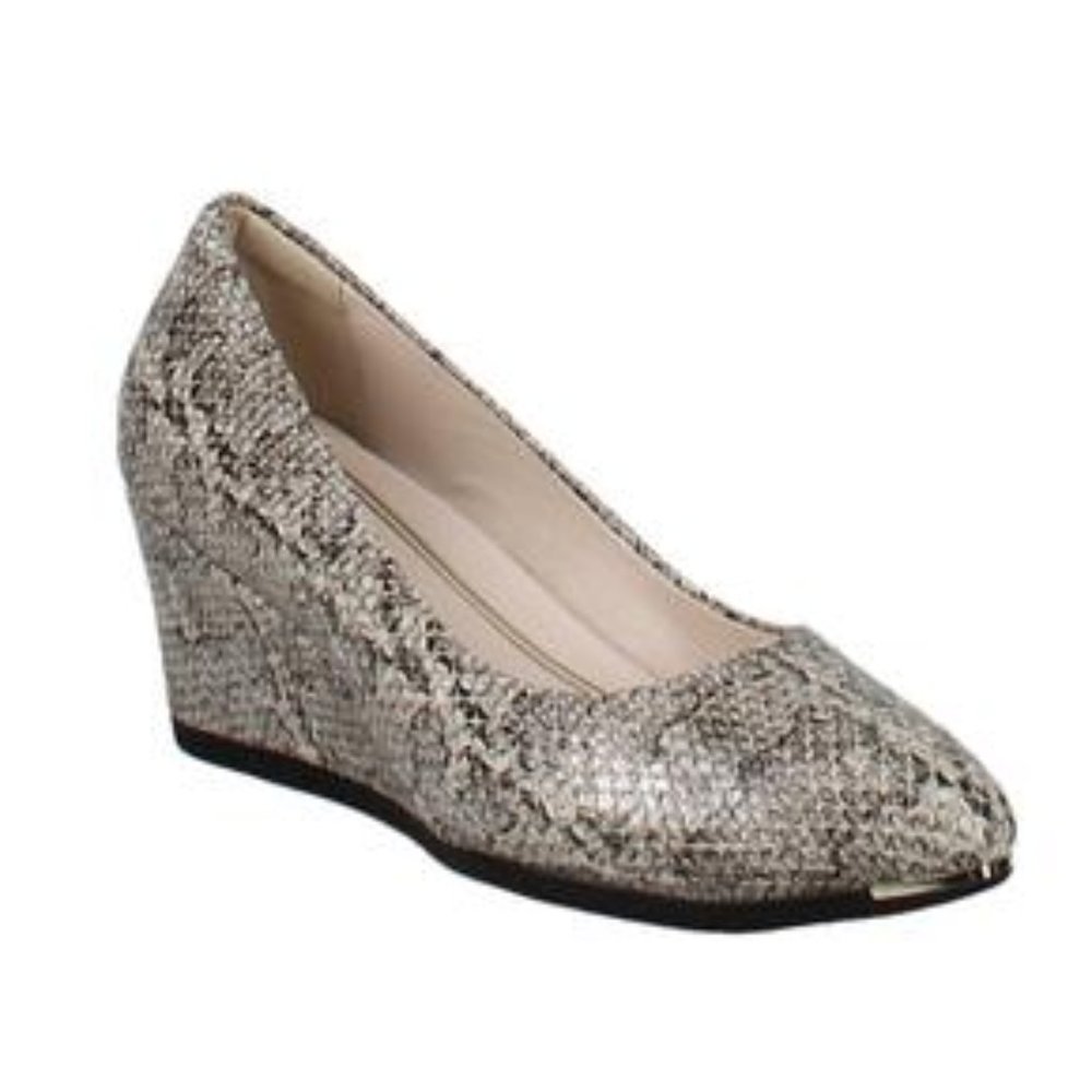 Cole Haan Grand Ambition Snake Skin Wedge Natural Viper